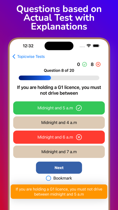 Ontario G1 Practice Test 2025. Screenshot