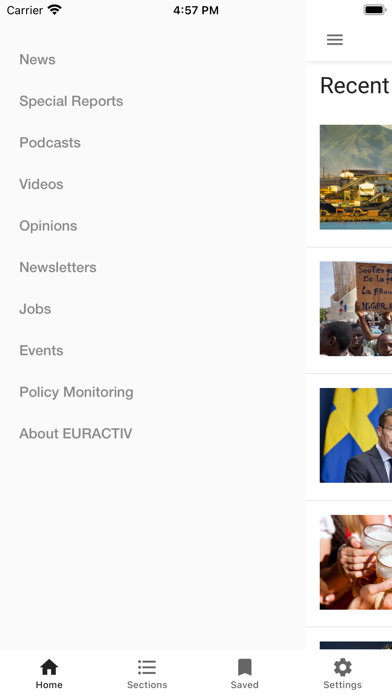 Euractiv app Screenshot