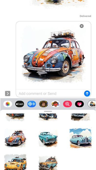 Vintage Car Stickers Screenshot