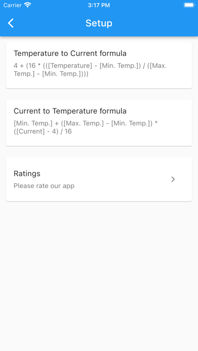 4-20 Temperature Calculator Screenshot