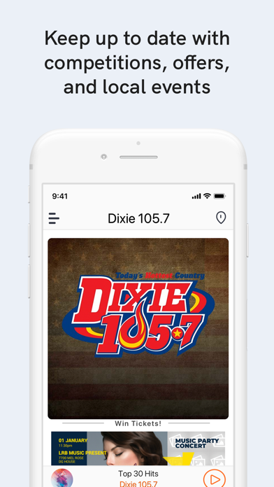 Dixie 105.7 Screenshot
