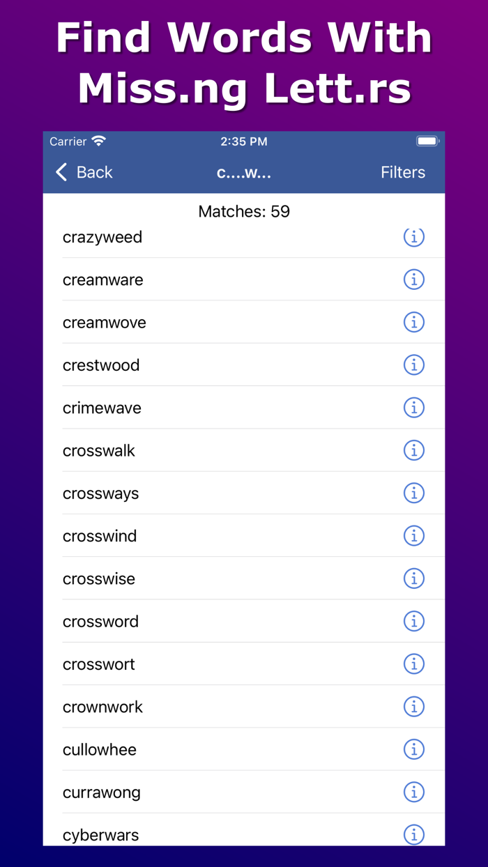 Anagram Solver - Crosswords