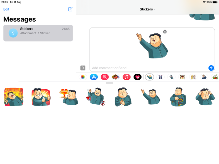 Mr Kim Emoji Funny Stickers