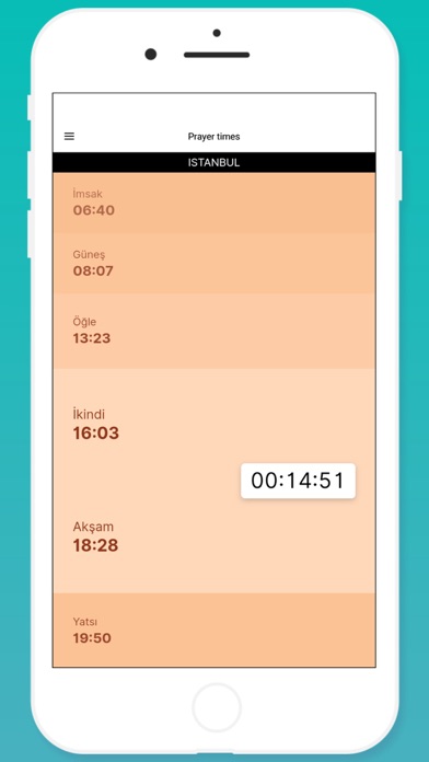 Islamic Prayer Times App Screenshot