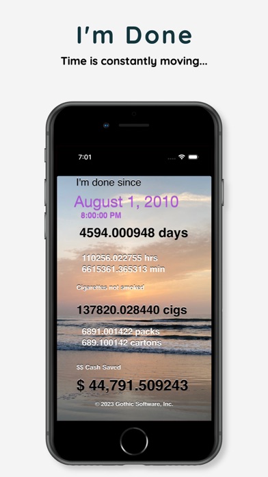 Screenshot #2 pour I'm Done! - Smoking Counter