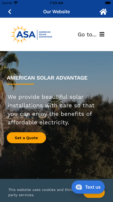 American Solar Advantage Screenshot