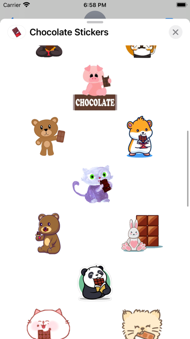 Screenshot #2 pour Chocolate Stickers App