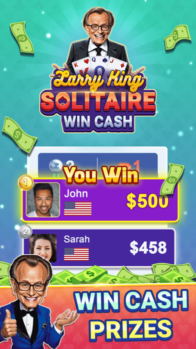Larry King Solitaire: Win Cash Screenshot