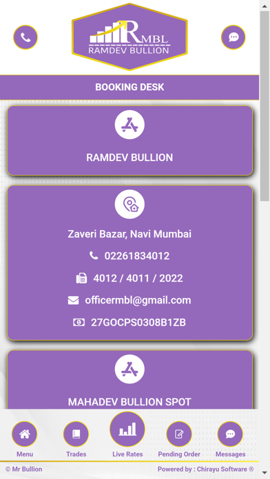 MR Bullion Screenshot