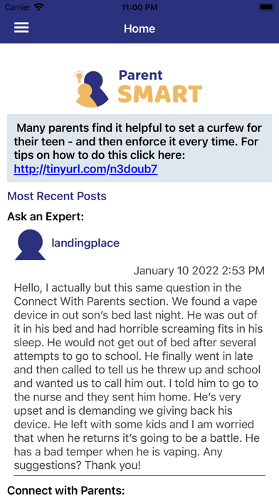 Parent SMART App Screenshot