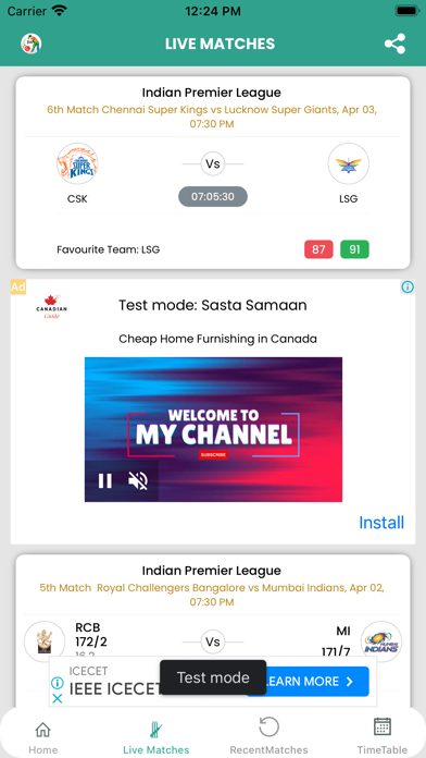 Cricline Live Screenshot