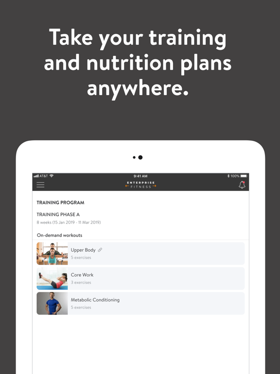 Enterprise Fitness App screenshot 3