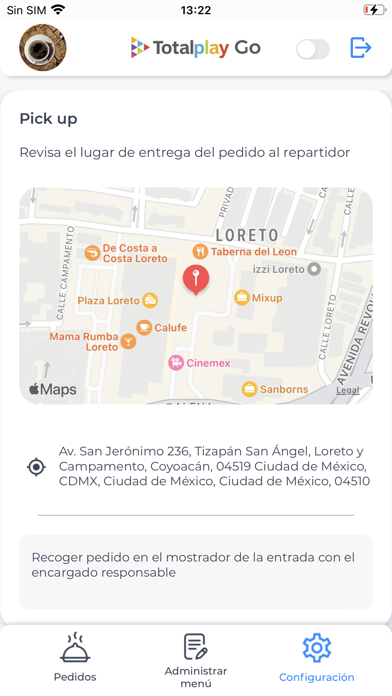 TotalPlay Go Restaurantes Screenshot