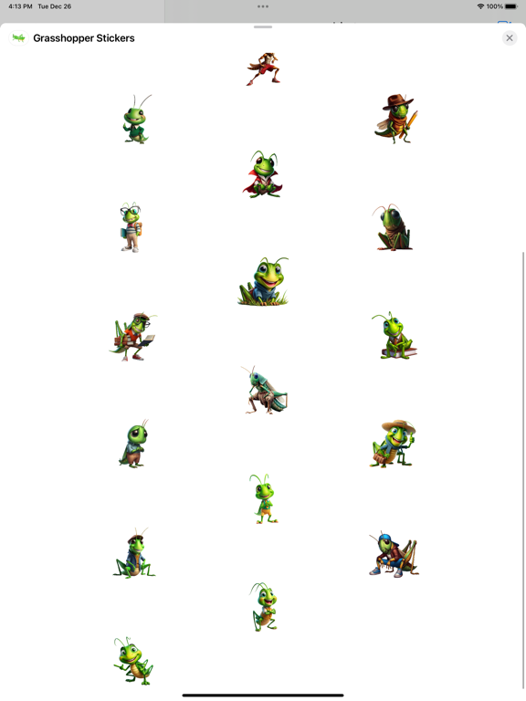 Screenshot #5 pour Grasshopper Stickers