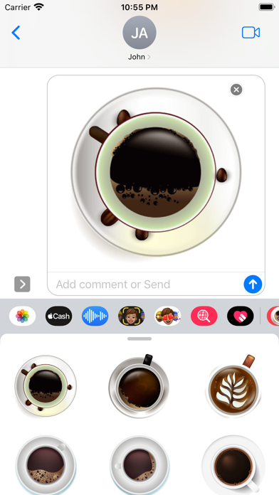 Latte Coffee Stickers Screenshot