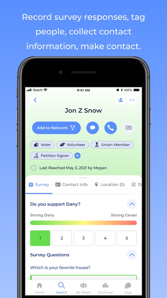 #3. Reach — Progressive Organizing (iOS) By: Reach Progress PBC