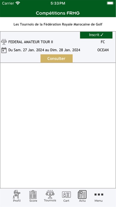 FRMG ESPACE LICENCE Screenshot