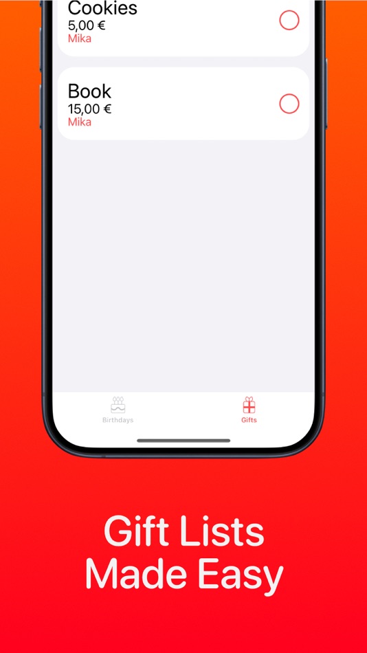 #2. Birthday Reminder - BDayz (iOS) Podle: Mika Auer