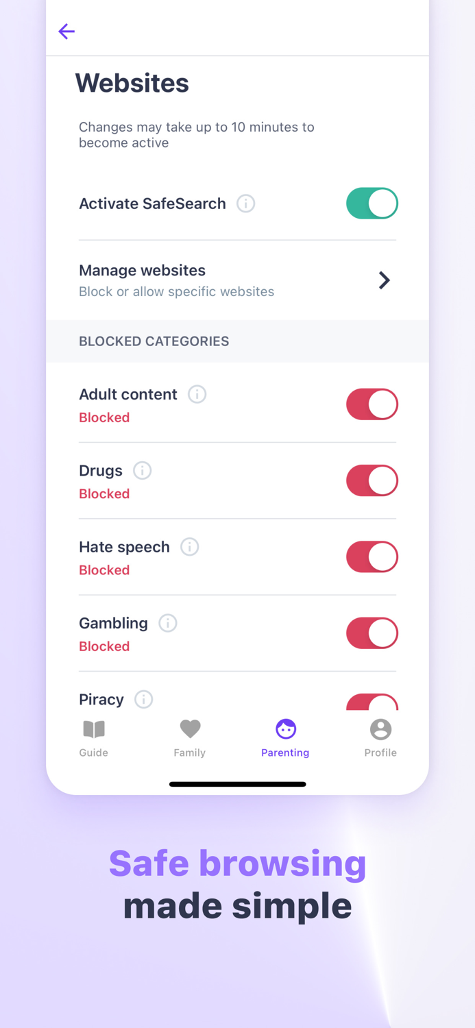 Ohana Family Parental Controls