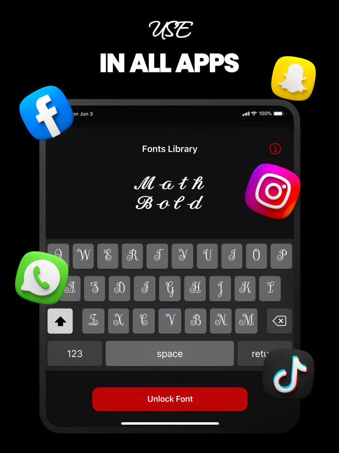 Fonts Up Keyboard for iPhone