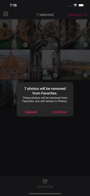 ‎Unfavorite Photos Screenshot