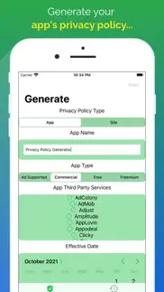 privacy policy generator iphone screenshot 1