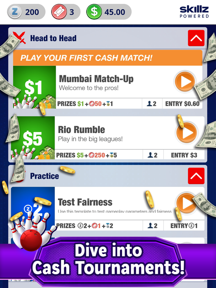 Bowling Strike 3D Win Cash