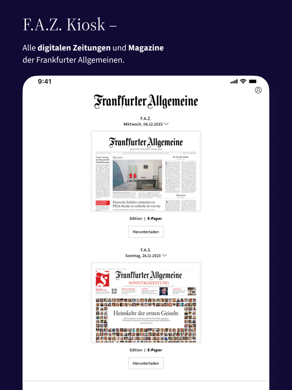 Screenshot #4 pour F.A.Z. Kiosk - App zur Zeitung