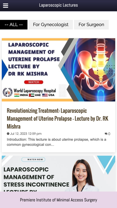 World Laparoscopy Hospital Screenshot