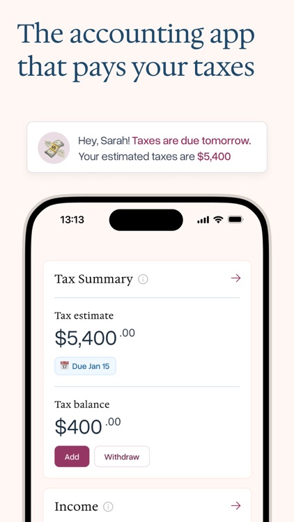 Ruby Money- Taxes, handled