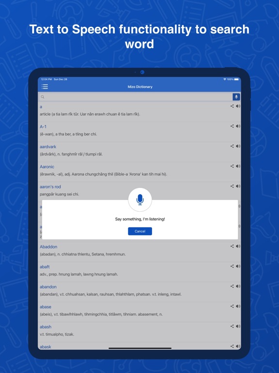Mizo Dictionary : Translator iPad screenshot 6 - Education app