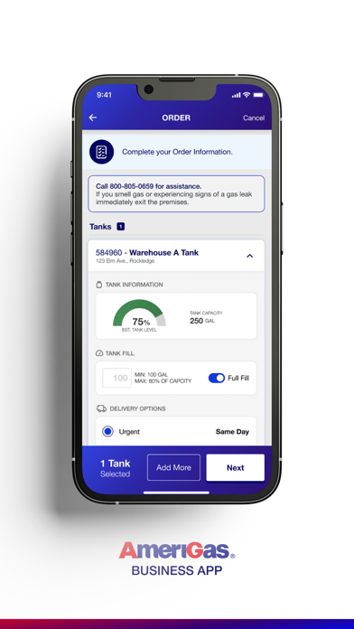AmeriGas Business App Screenshot