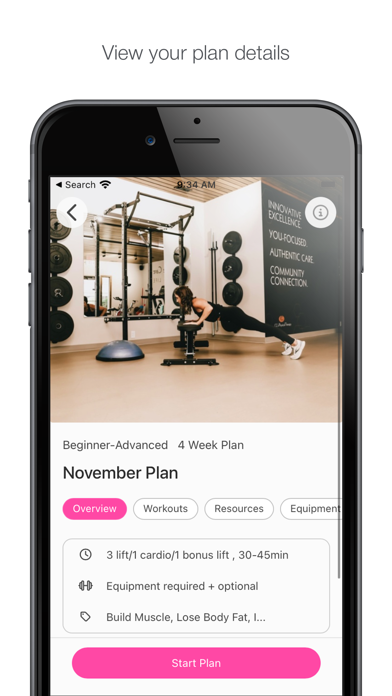 Food and Fitness App Screenshot