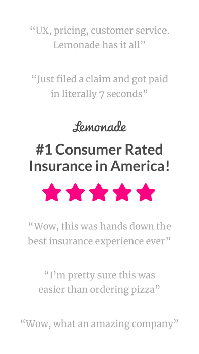 Lemonade Insurance Screenshot