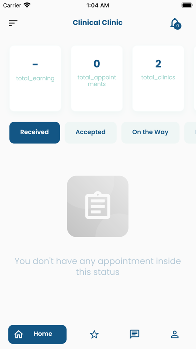 Clinical Providers Screenshot