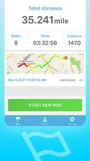 bike ride tracker: bicycle gps iphone screenshot 2