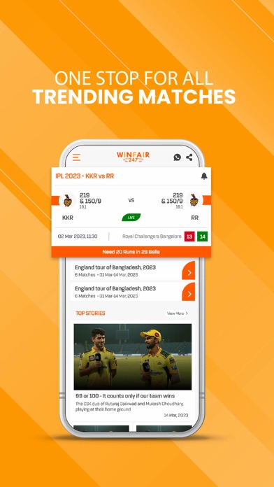 Winfair247 Match Liveline Screenshot