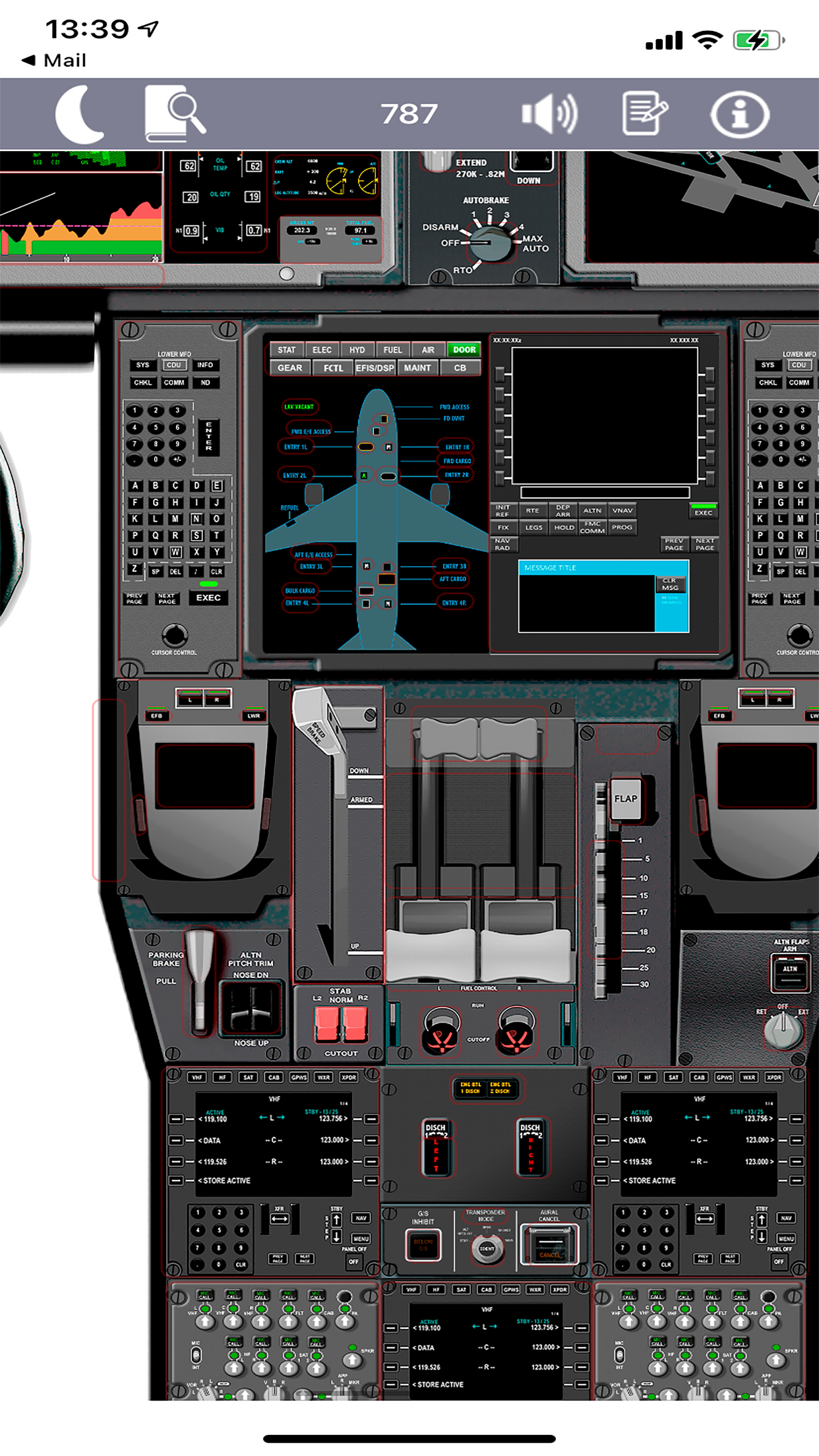 Boeing 787 Virtual Panel