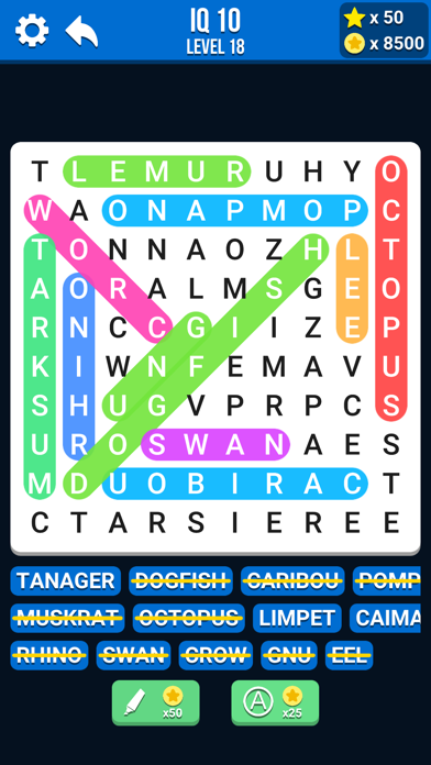 Word Search IQ: Puzzle Games Screenshot