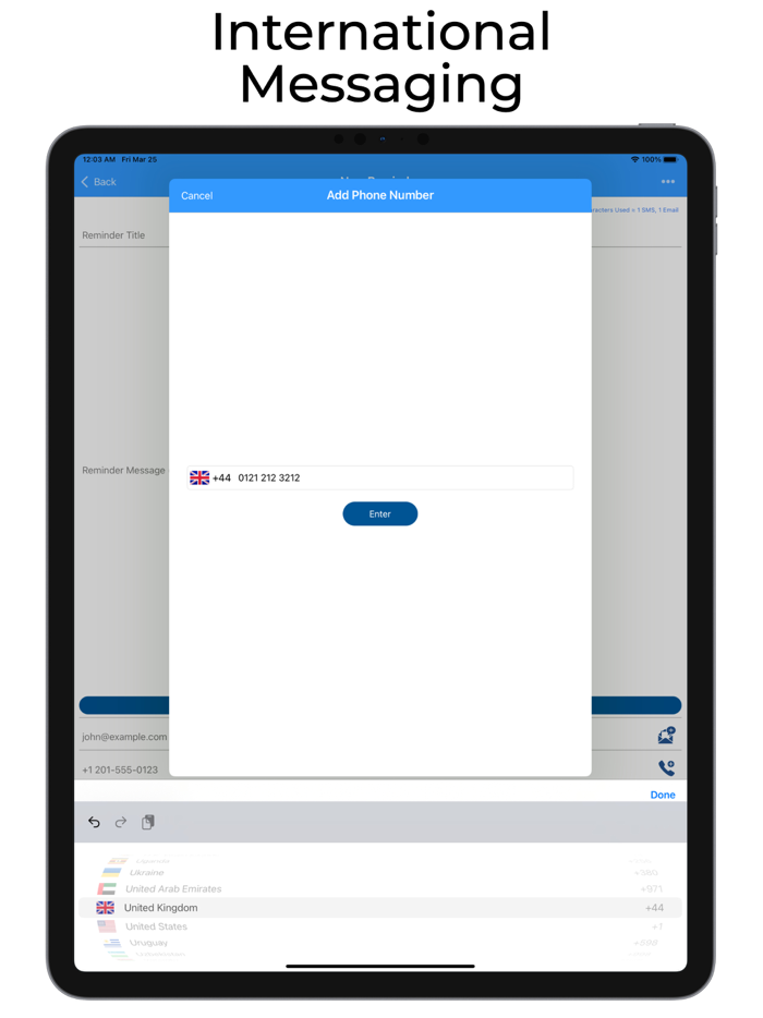 Reminderbase Scheduled Text