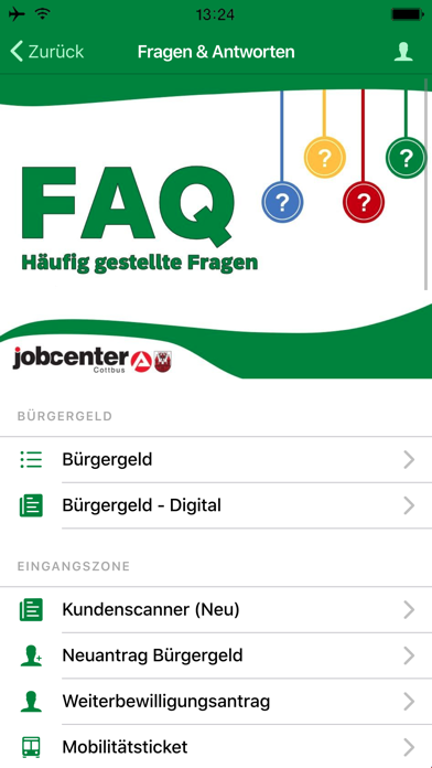Jobcenter Cottbus mobil Screenshot