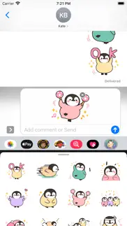 cute penguin stickers pack iphone screenshot 2