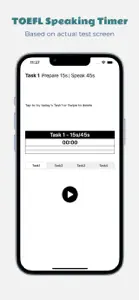 TOEFL Timer screenshot #1 for iPhone