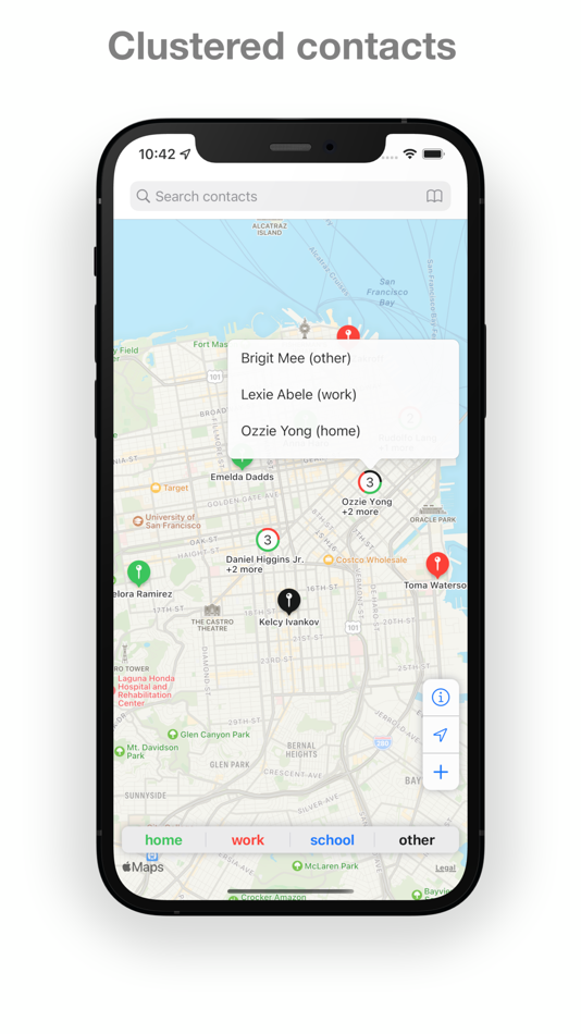 #2. Sidewalk - Contact Mapping (iOS) Podle: shrtlist.com