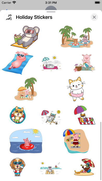 Screenshot #3 pour Holiday Stickers App