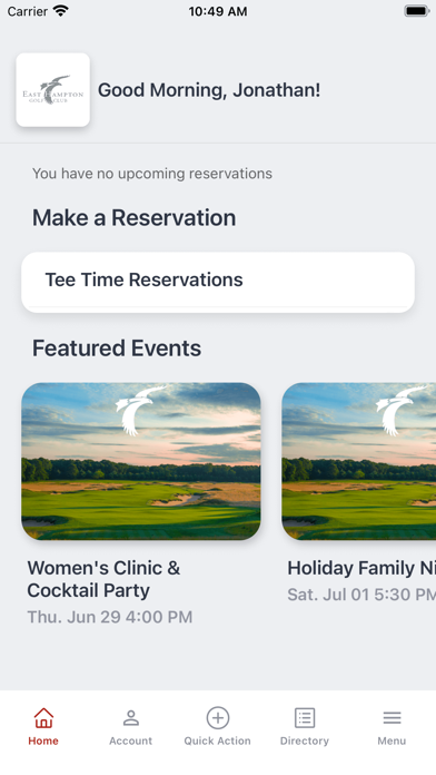 East Hampton Golf Club Screenshot