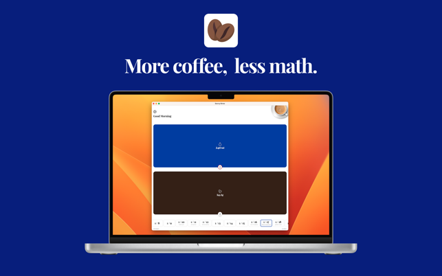 Coffee Brew Ratio Calculator Screenshot