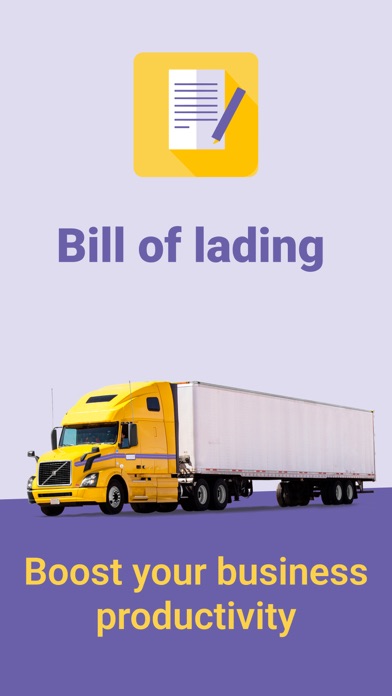 Bill of Lading Manager app Screenshot