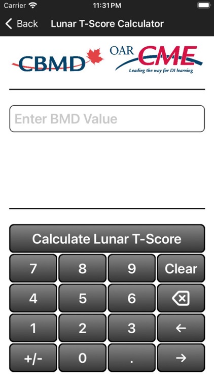 CBMD T-Score Calculator