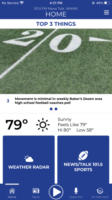 WNWS News/Talk 101.5FM Screenshot